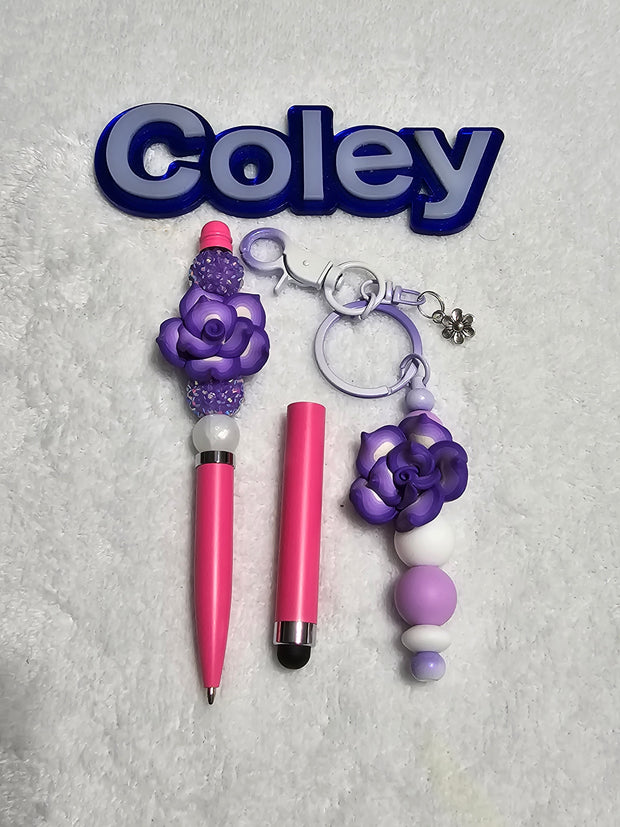 Pen/Stylus & Keychain Set