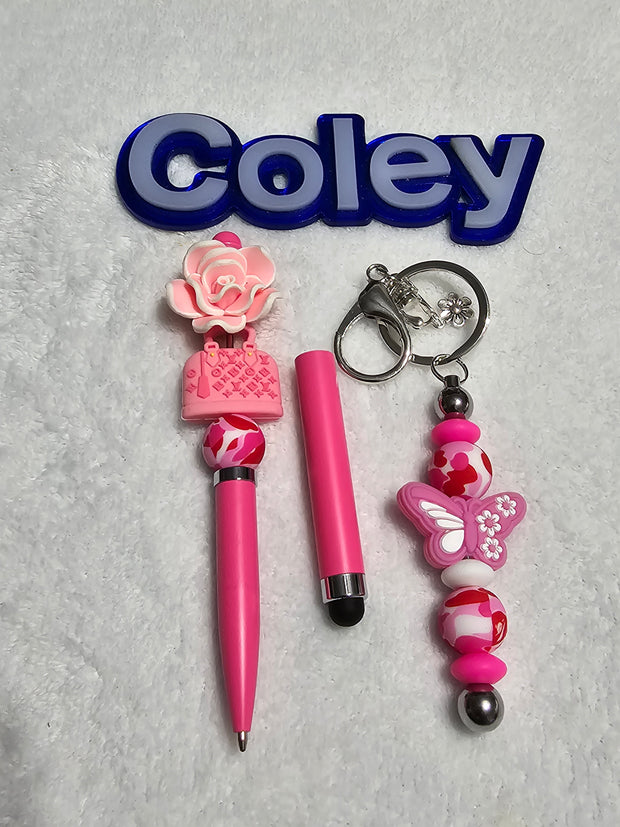 Pen/Stylus & Keychain Set