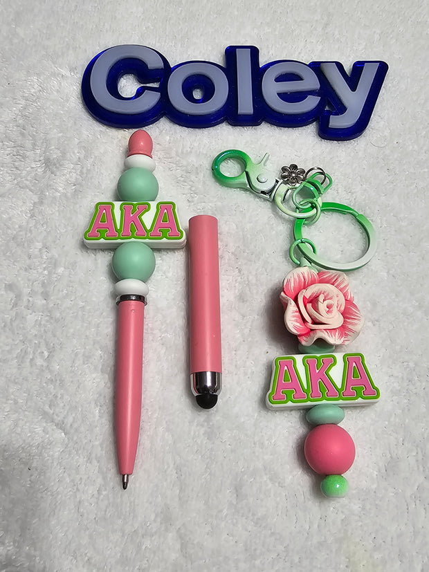 Pen/Stylus & Keychain Set