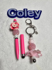 Pen/Stylus & Keychain Set