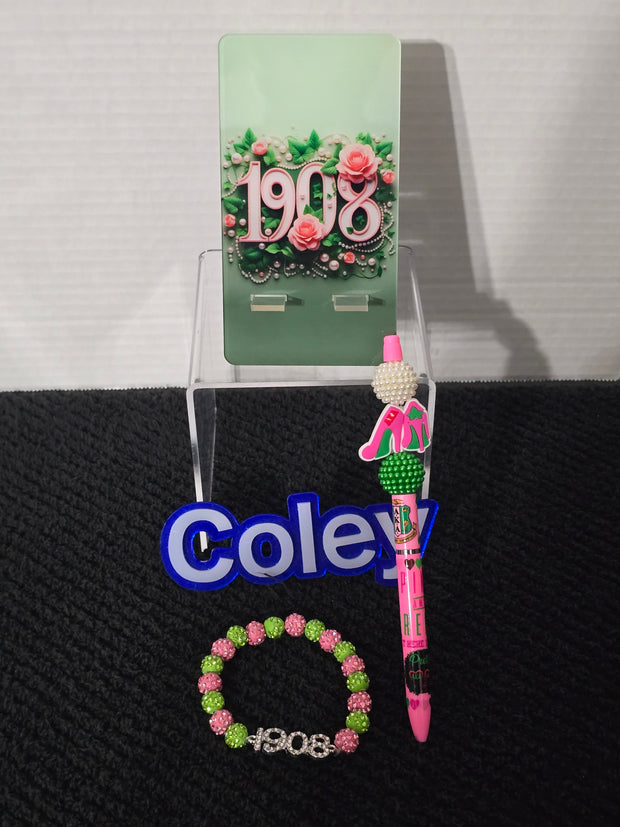 Phone Holder, Bracelet, Pen Sets