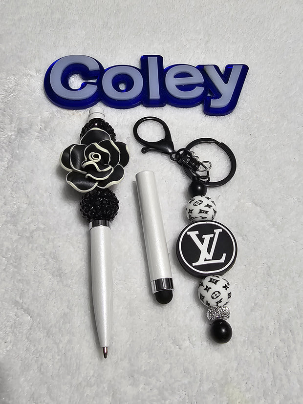 Pen/Stylus & Keychain Set